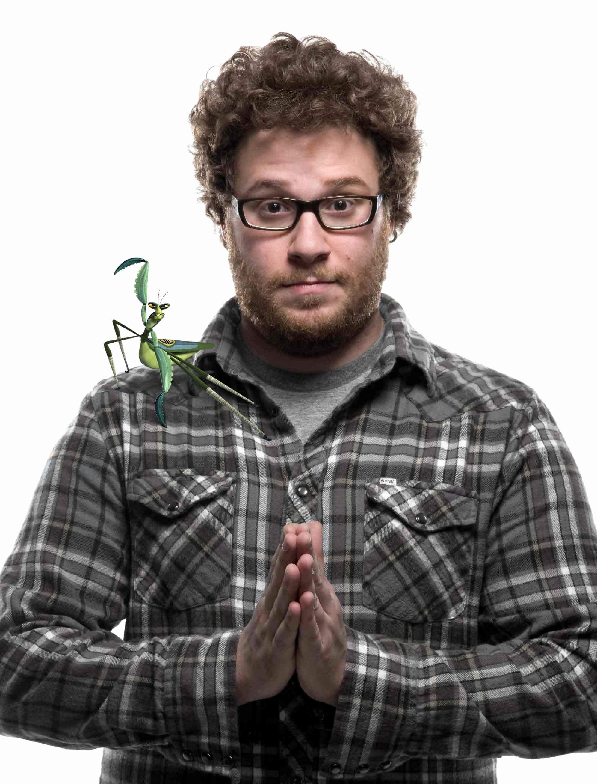 SETH ROGEN voices the fast and quick-tempered Mantis, one of the legendary Furious Five in DreamWorks' Kung Fu Panda (2008). Photo by Patrick Ecclesine.