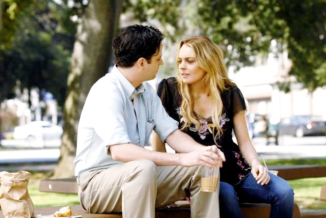 Luke Kirby stars as Nick and Lindsay Lohan stars as Thea Dixon in ABC Family's Labor Pains (2009)