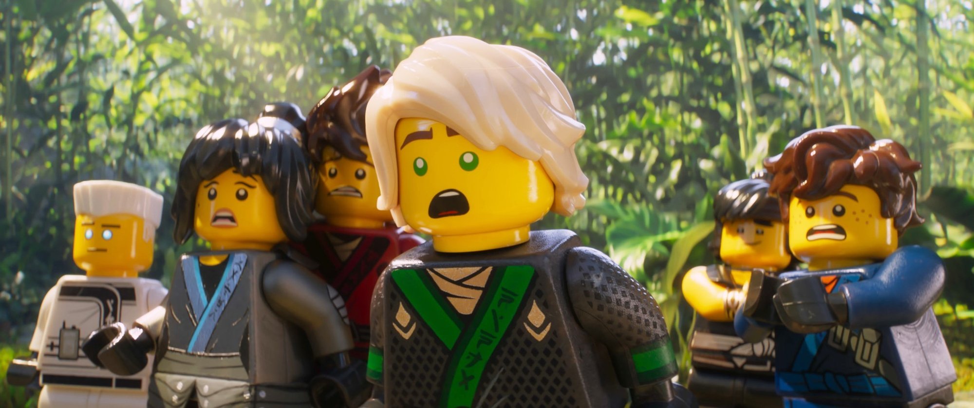 Zane, Nya, Kai, Lloyd, Cole and Jay from Warner Bros. Pictures' The Lego Ninjago Movie (2017)