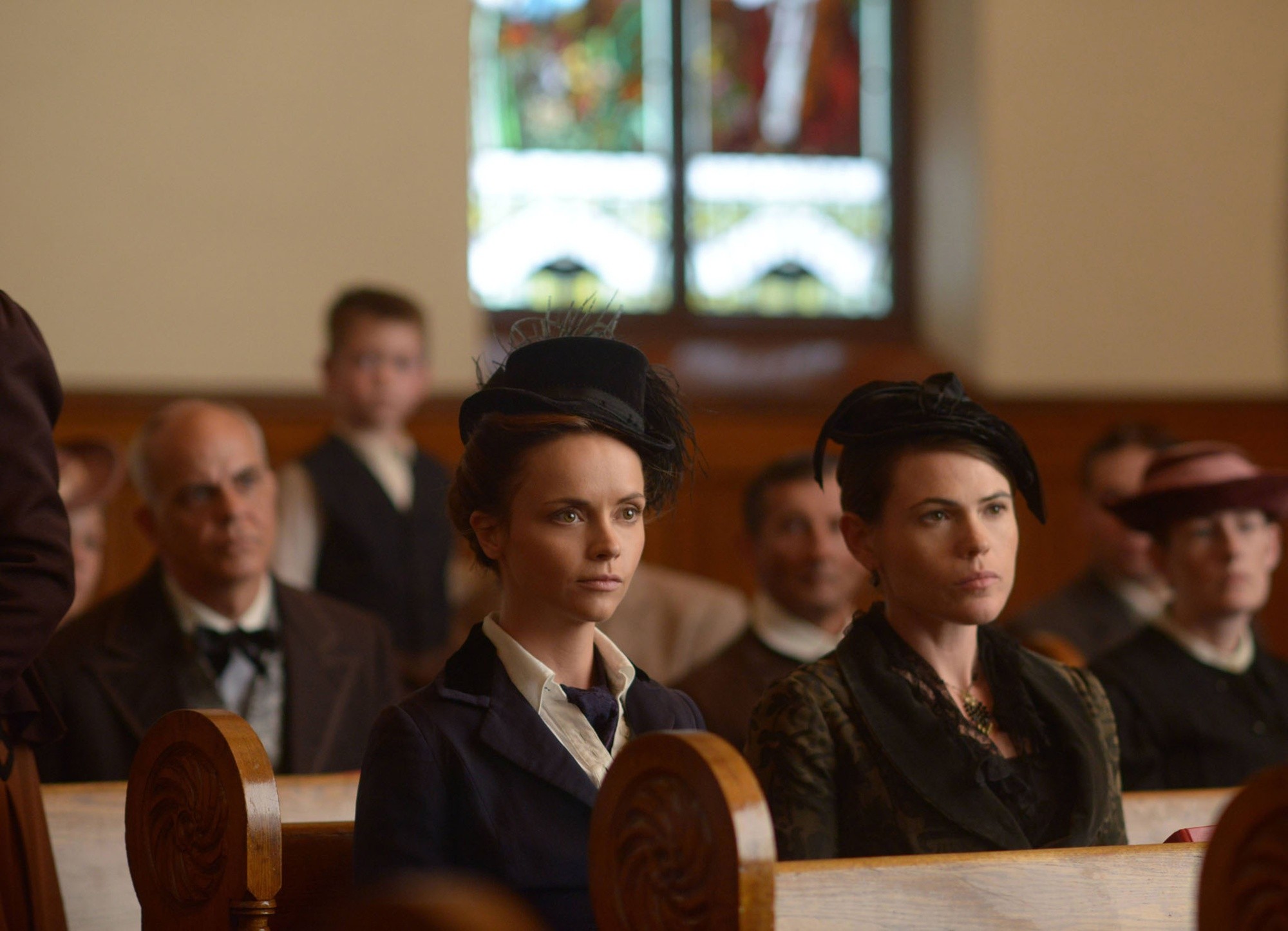 Christina Ricci stars as Lizzie Borden and Clea DuVall stars as Emma in Lifetime's Lizzie Borden Took an Ax (2014)