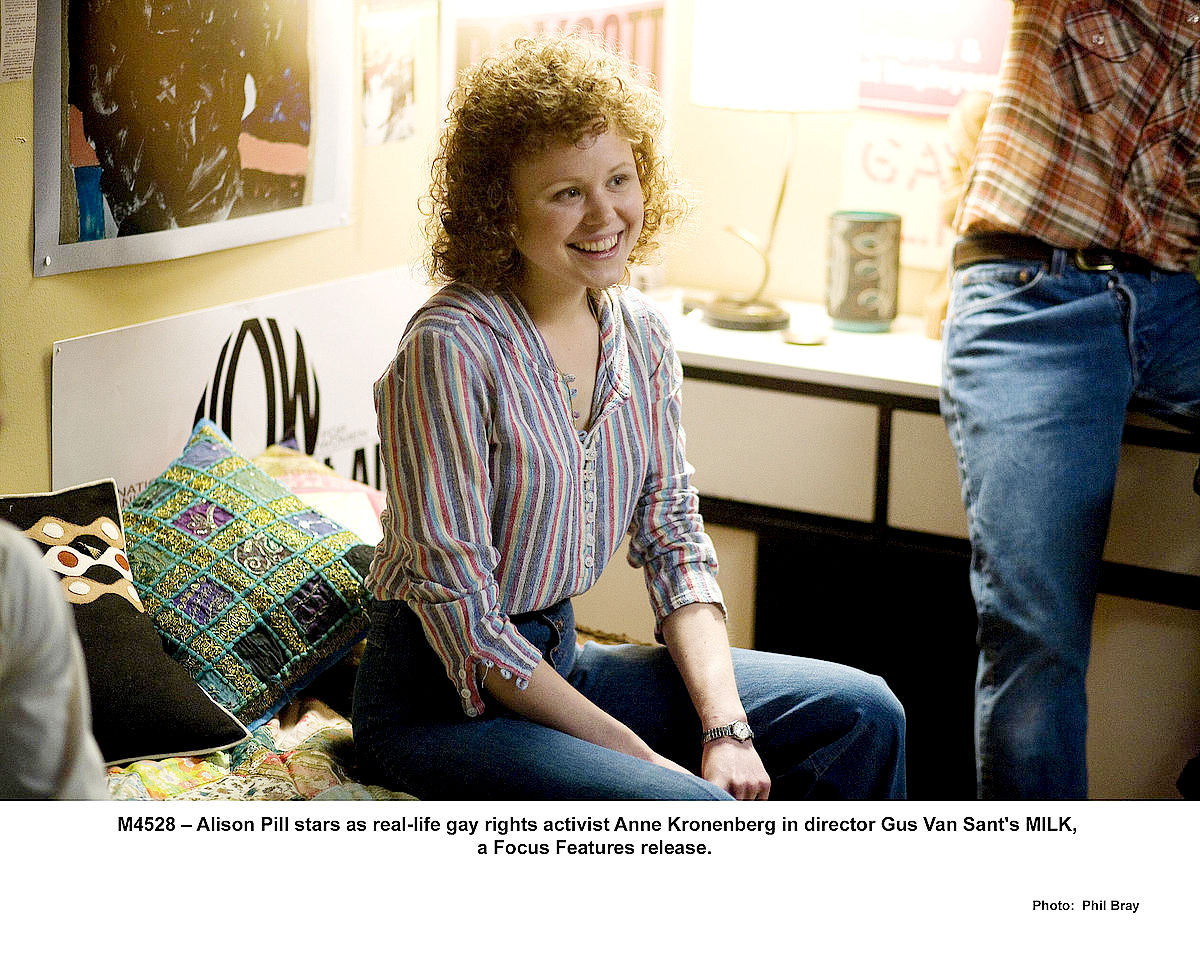 Alison Pill stars as Anne Kronenberg in Focus Features' Milk (2008). Photo credit by Phil Bray.