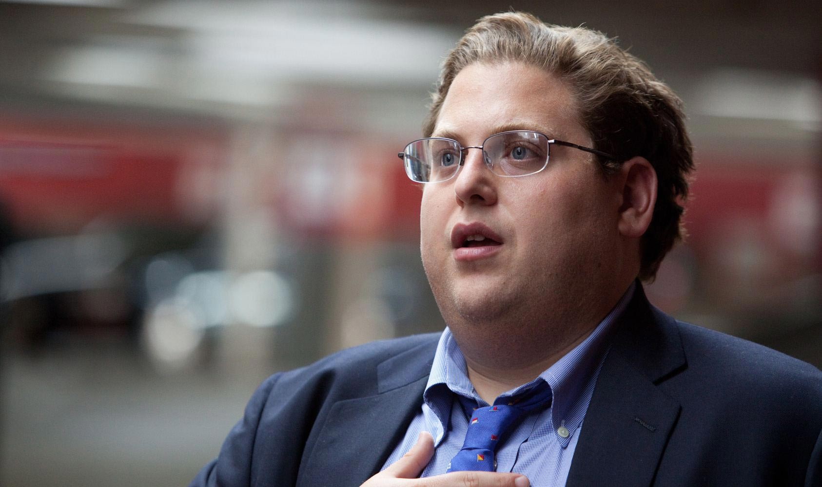 Jonah Hill stars as Peter Brand in Columbia Pictures' Moneyball (2011)