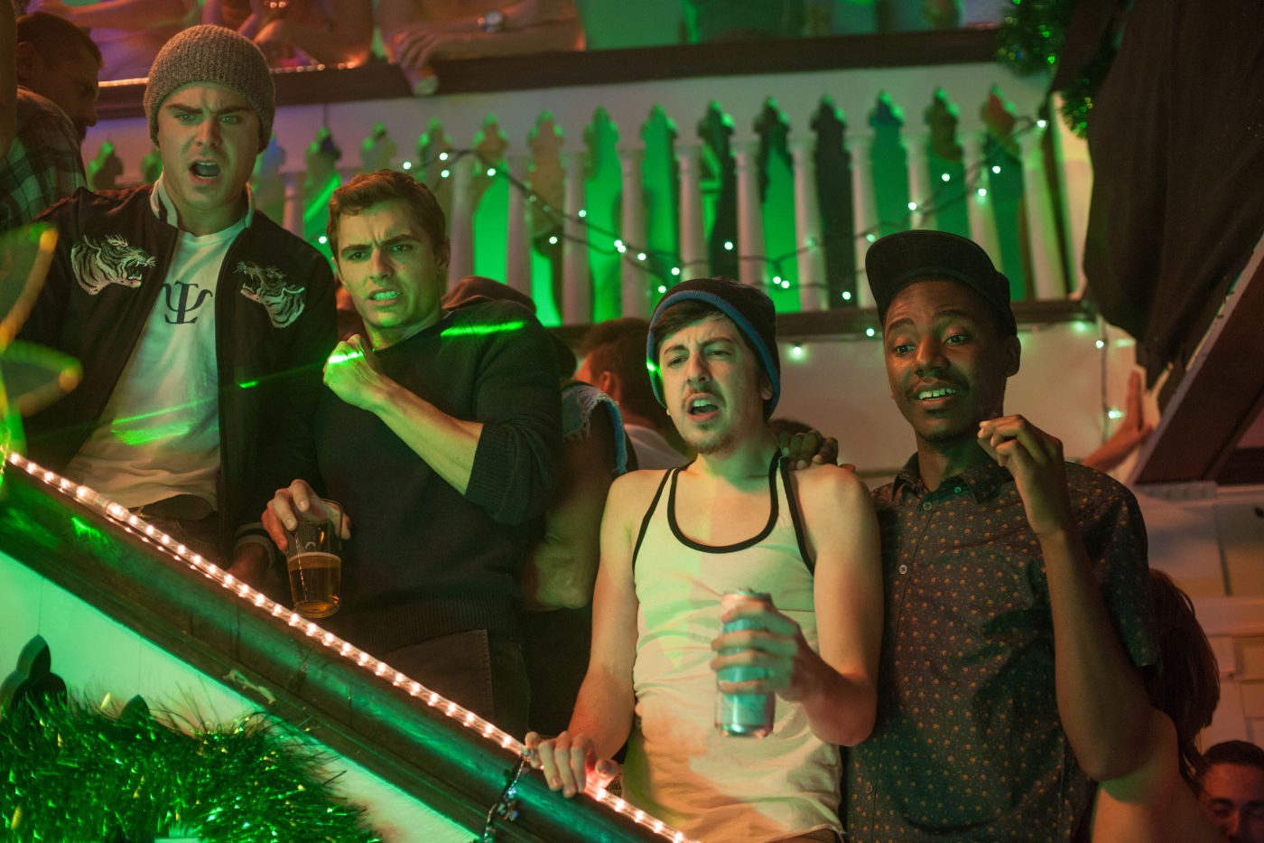 Zac Efron, Dave Franco, Christopher Mintz-Plasse and Jerrod Carmichael in Universal Pictures' Neighbors (2014)