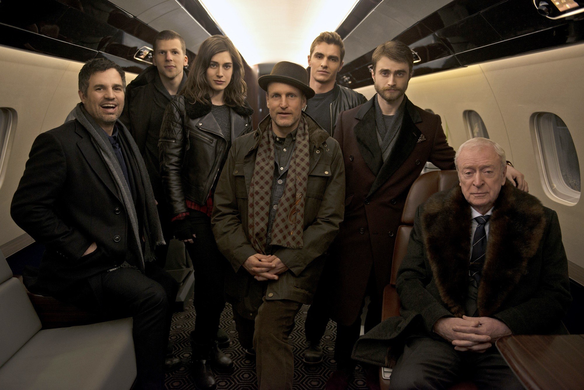 Mark Ruffalo, Jesse Eisenberg, Lizzy Caplan, Woody Harrelson, Dave Franco and Daniel Radcliffe in Lionsgate Films' Now You See Me 2 (2016)