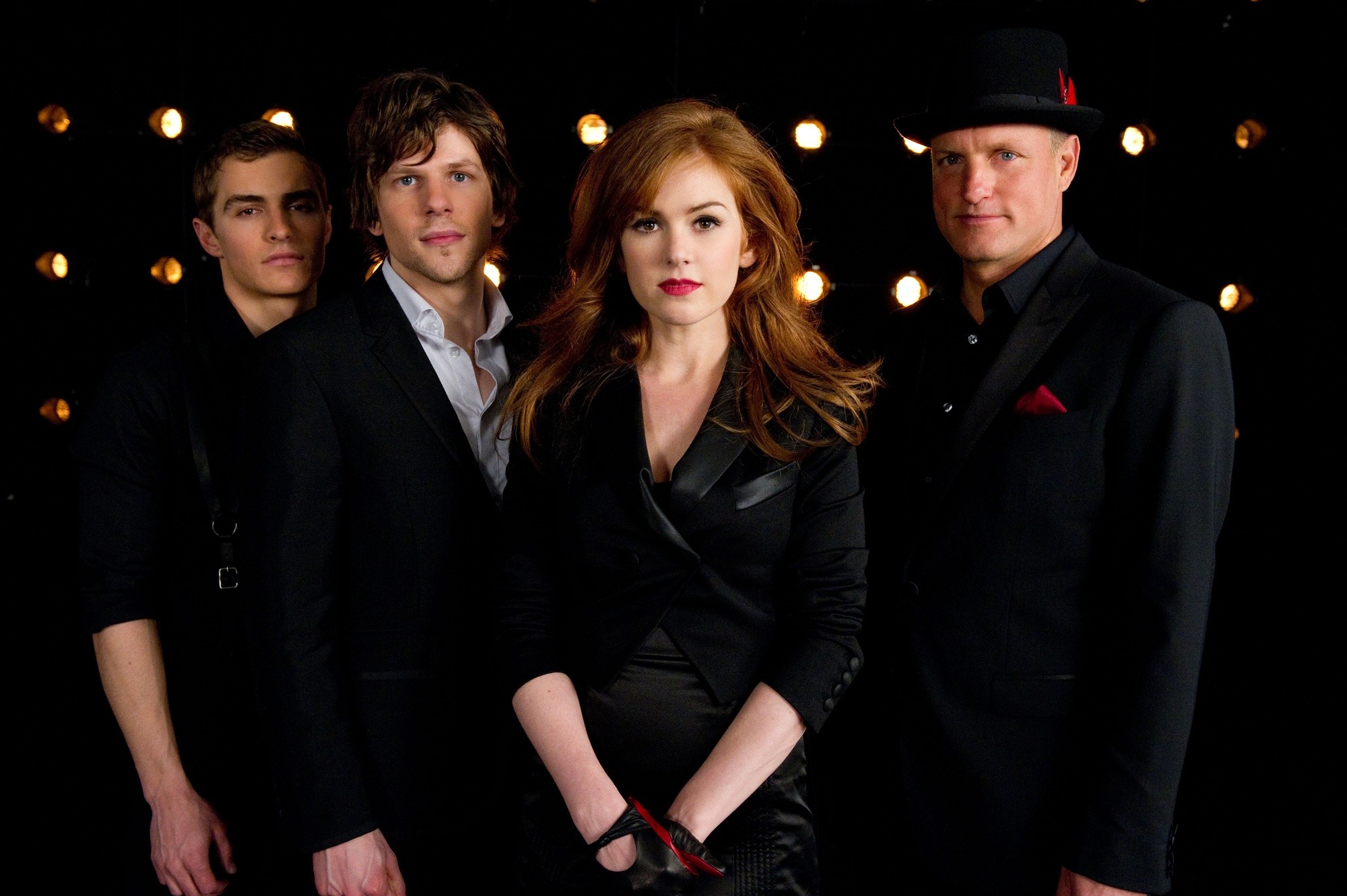 Dave Franco, Jesse Eisenberg, Isla Fisher and Woody Harrelson in Summit Entertainment's Now You See Me (2013)