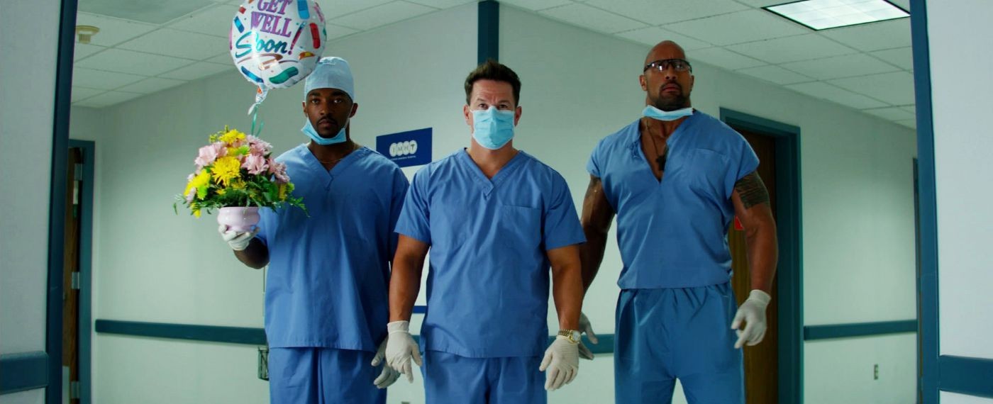 Anthony Mackie, Mark Wahlberg and The Rock in Paramount Pictures' Pain and Gain (2013)