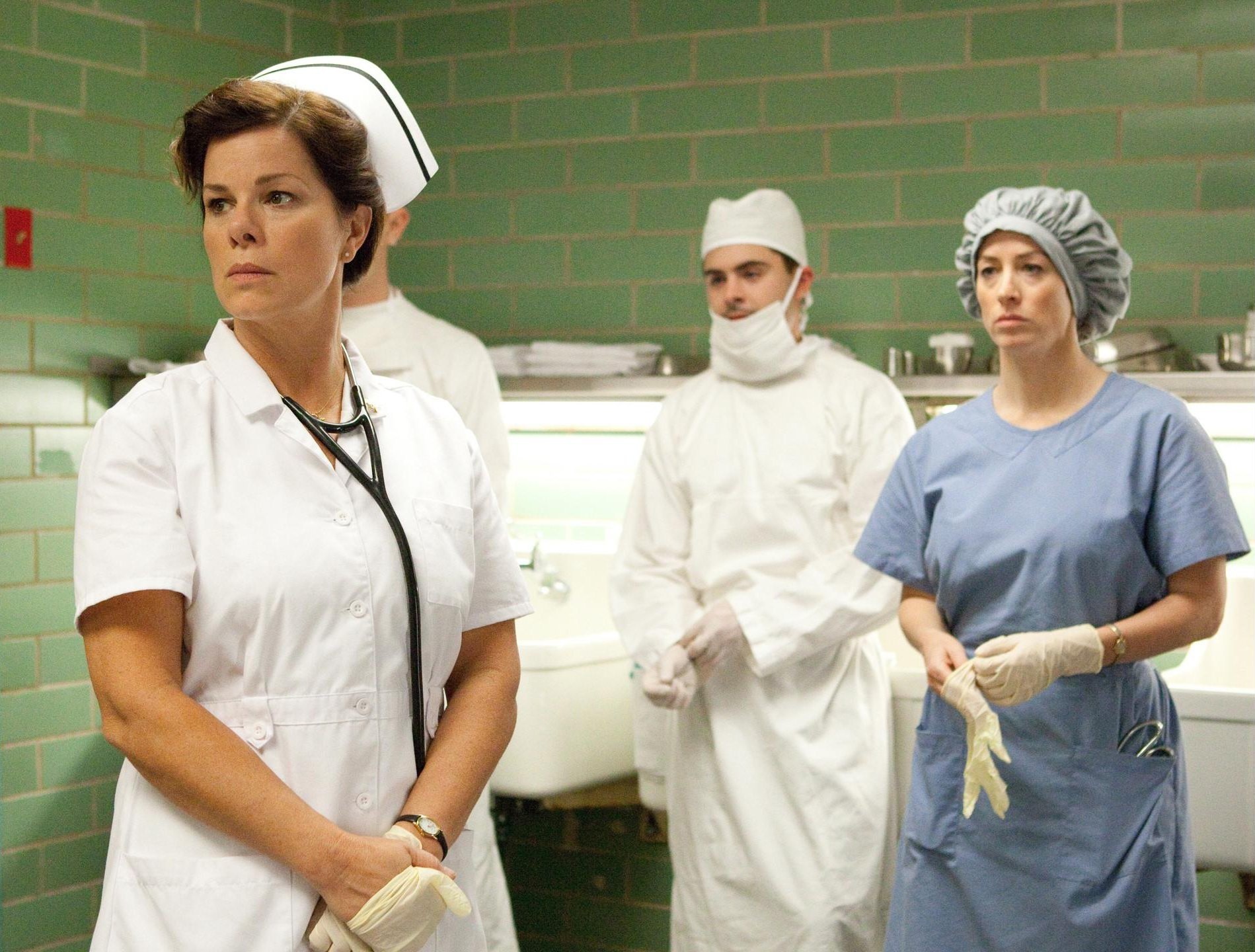 Marcia Gay Harden stars as Doris Nelson and Zac Efron stars as Jim Carrico in Exclusive Releasing's Parkland (2013)