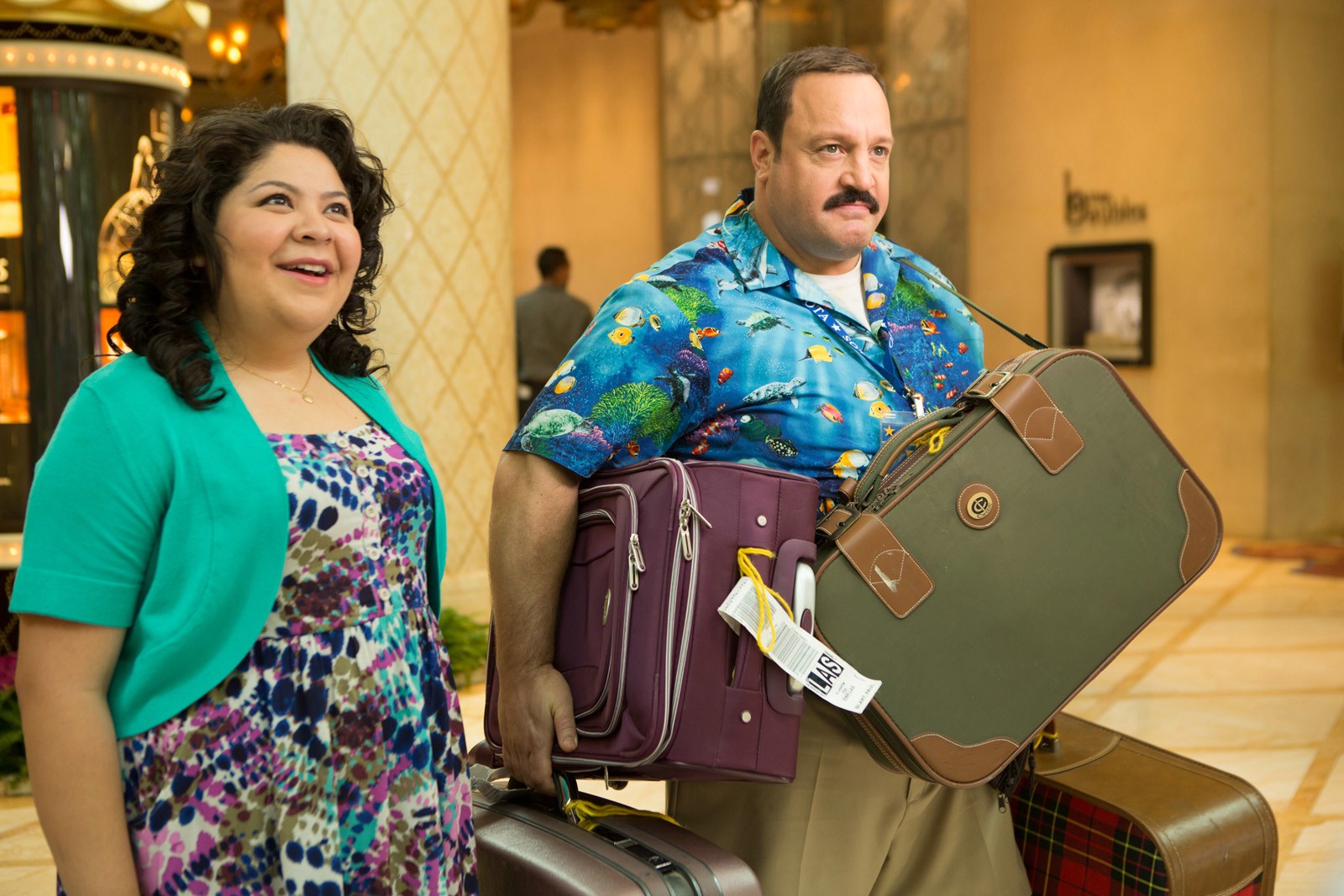 Raini Rodriguez stars as Maya and Kevin James stars as Paul Blart in Columbia Pictures' Paul Blart: Mall Cop 2 (2015)