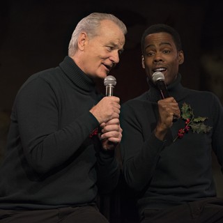 Bill Murray and Chris Rock in Netflix's A Very Murray Christmas (2015)