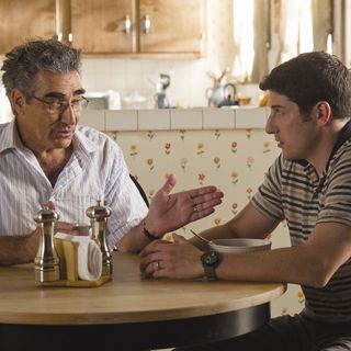 Eugene Levy stars as Jim's Dad and Jason Biggs stars as Jim Levenstein  in Universal Pictures' American Reunion (2012)