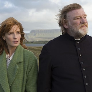 Brendan Gleeson (stars as Father James Lavelle) and Kelly Reilly in Fox Searchlight Pictures' Calvary (2014)