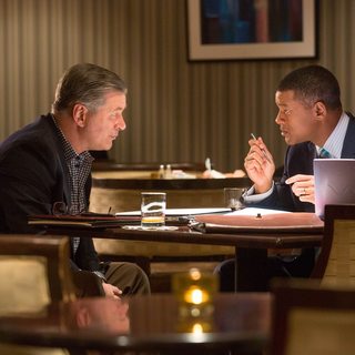 Alec Baldwin stars as Dr. Julian Bailes and Will Smith stars as Dr. Bennet Omalu in Columbia Pictures' Concussion (2015)