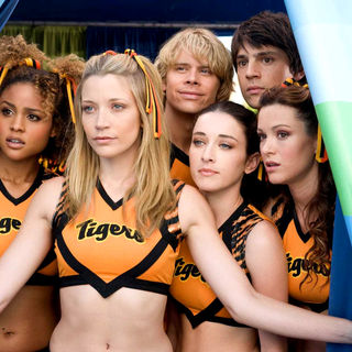 Hayley Marie Norman, Sarah Roemer, Eric Christian Olsen, Margo Harshman, Nicholas D'Agosto and Danneel Harris in Screen Gems' Fired Up (2009). Photo credit by Suzanne Tenner.