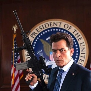 Charlie Sheen stars as The President/Carlos Estevez in Open Road Films' Machete Kills (2013)