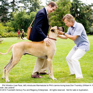 Lee Pace stars as Phil Winslow and William H. Macy stars as Don Twombly in 20th Century Fox's Marmaduke (2010)