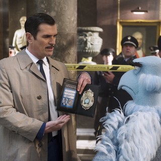 Ty Burrell (Jean Pierre Napoleon) and Sam the Eagle in Walt Disney Pictures' Muppets Most Wanted (2014)