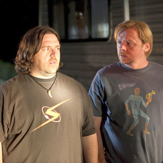 Nick Frost stars as Clive Gollings and Simon Pegg stars as Graeme Willy in Universal Pictures' Paul (2011)