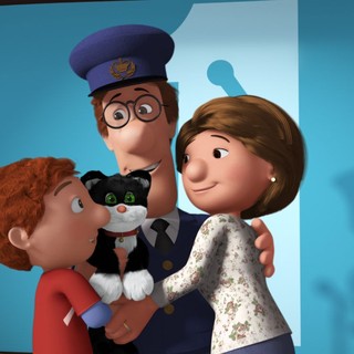 Julian, Jess, Pat and Sara from Shout! Factory's Postman Pat: The Movie (2014)
