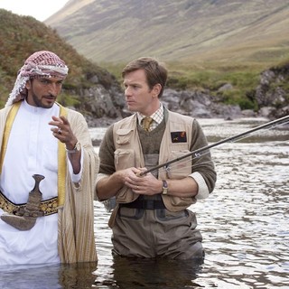 Amr Waked stars as Sheikh and Ewan McGregor stars as Fred Jones in CBS Films' Salmon Fishing in the Yemen (2012)