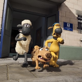 Shaun, Slip and Bitzer from StudioCanal's Shaun the Sheep (2015)