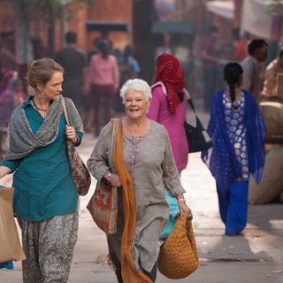 Celia Imrie stars as Madge Hardcastle and Judi Dench stars as Evelyn Greenslade in Fox Searchlight Pictures' The Second Best Exotic Marigold Hotel (2015)