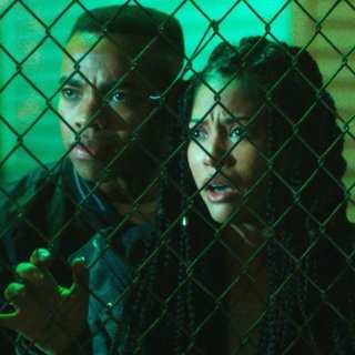 Joivan Wade and Melonie Diaz in Universal Pictures' The First Purge (2018)