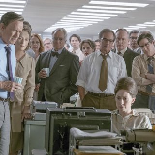 Tom Hanks, Meryl Streep, Bradley Whitford and Carrie Coon in 20th Century Fox's The Post (2017)