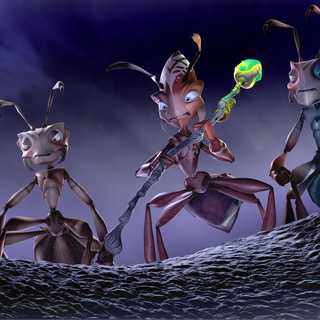 Zoc, as voiced by NICOLAS CAGE with two guard ants in Warner Bros. Pictures' animated adventure 