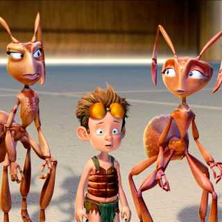 Kreela, as voiced by REGINA KING, Lucas, as voiced by ZACH TYLER EISEN and Hova, as voiced by JULIA ROBERTS in Warner Bros' The Ant Bully (2006)