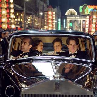 John Hannah, Brendan Fraser, Maria Bello and Luke Ford in The Mummy: Tomb of the Dragon Emperor.