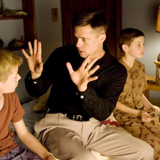 Brad Pitt and Brayden Whisenhunt in Fox Searchlight Pictures' The Tree of Life (2011)