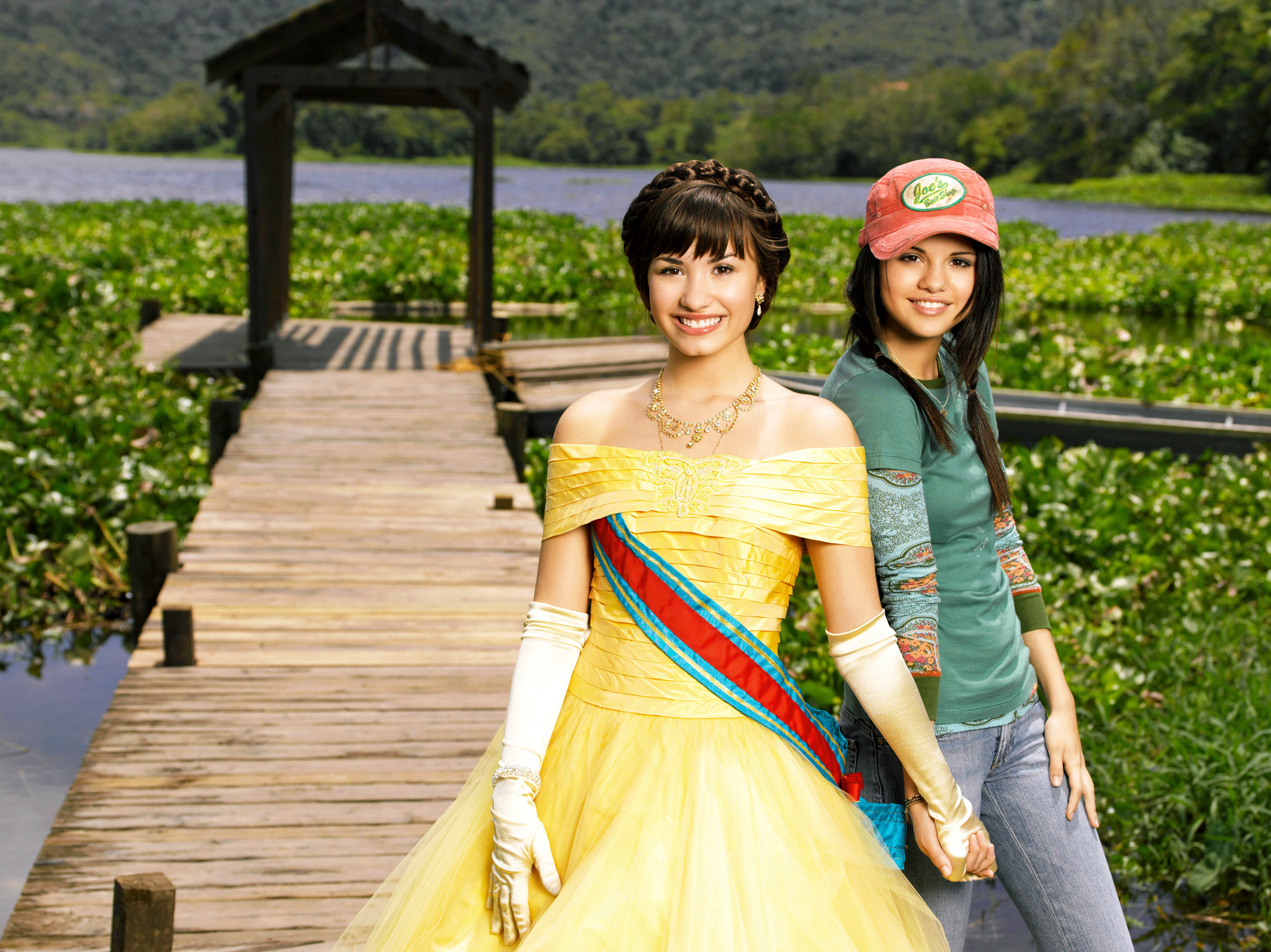 Demi Lovato stars as Rosalinda / Rosie and Selena Gomez stars as Carter Mason / Princess Mason in Disney Channel's Princess Protection Program (2009)
