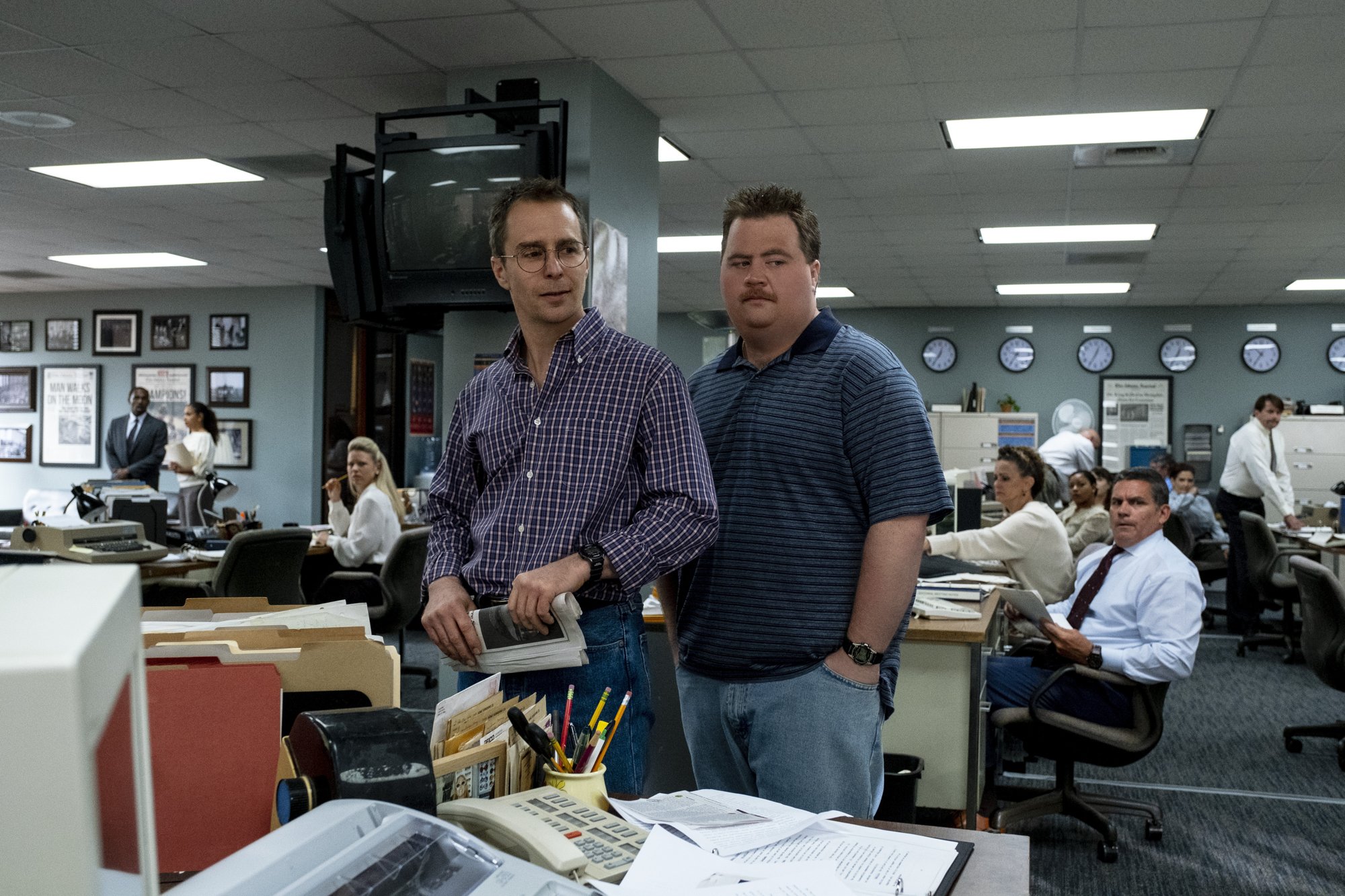 Sam Rockwell stars as Watson Bryant and Paul Walter Hauser stars as Richard Jewell in Warner Bros. Pictures' Richard Jewell (2019)