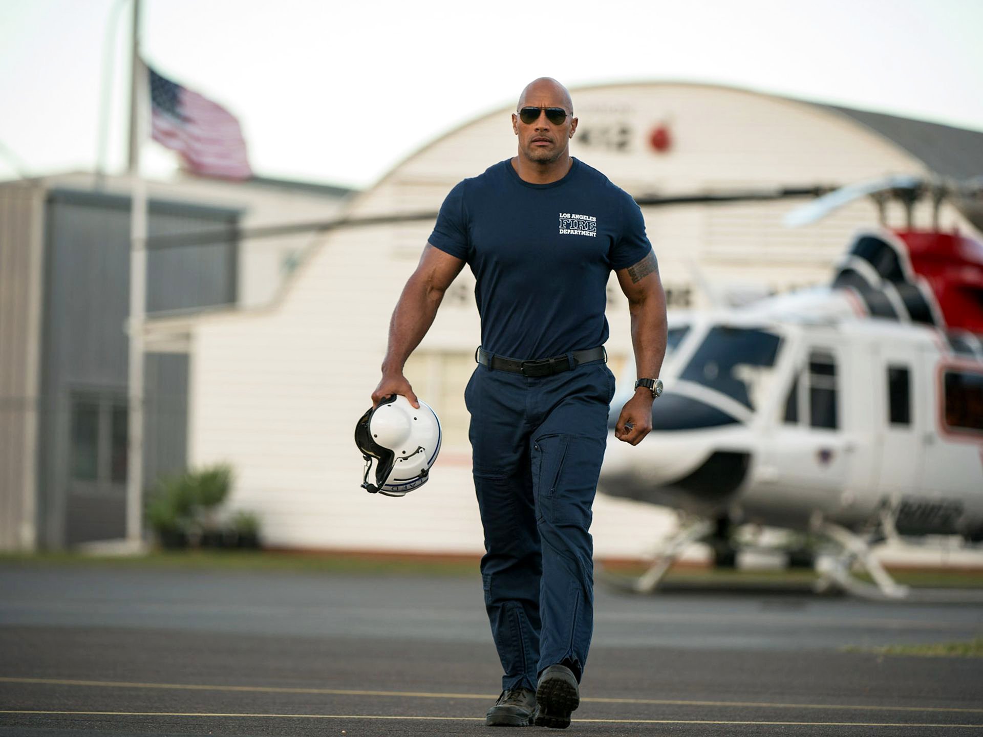 The Rock stars as Ray in Warner Bros. Pictures' San Andreas (2015). Photo credit by Jasin Boland.