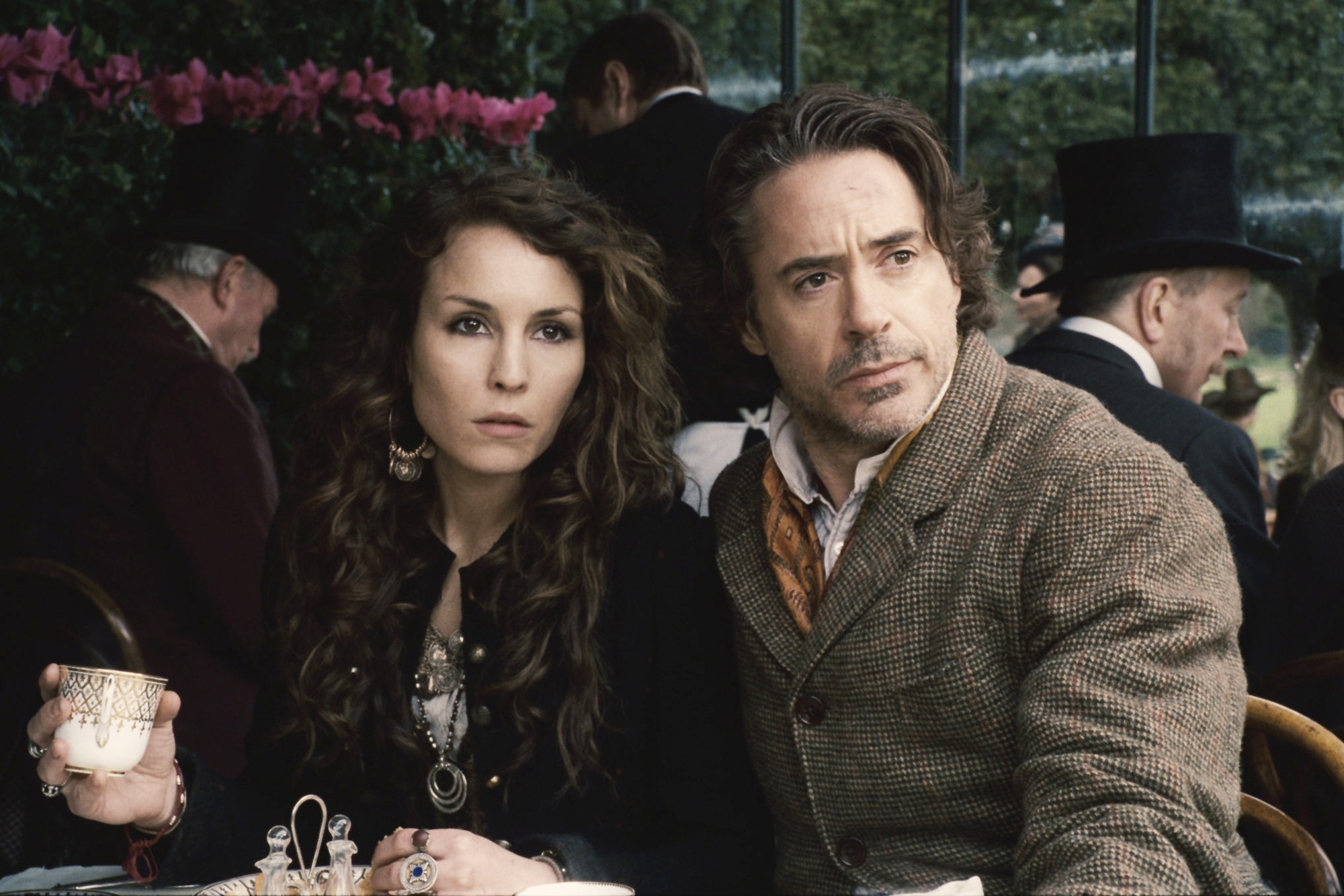 Noomi Rapace stars as Sim and Robert Downey Jr. stars as Sherlock Holmes in Warner Bros. Pictures' Sherlock Holmes: A Game of Shadows (2011)