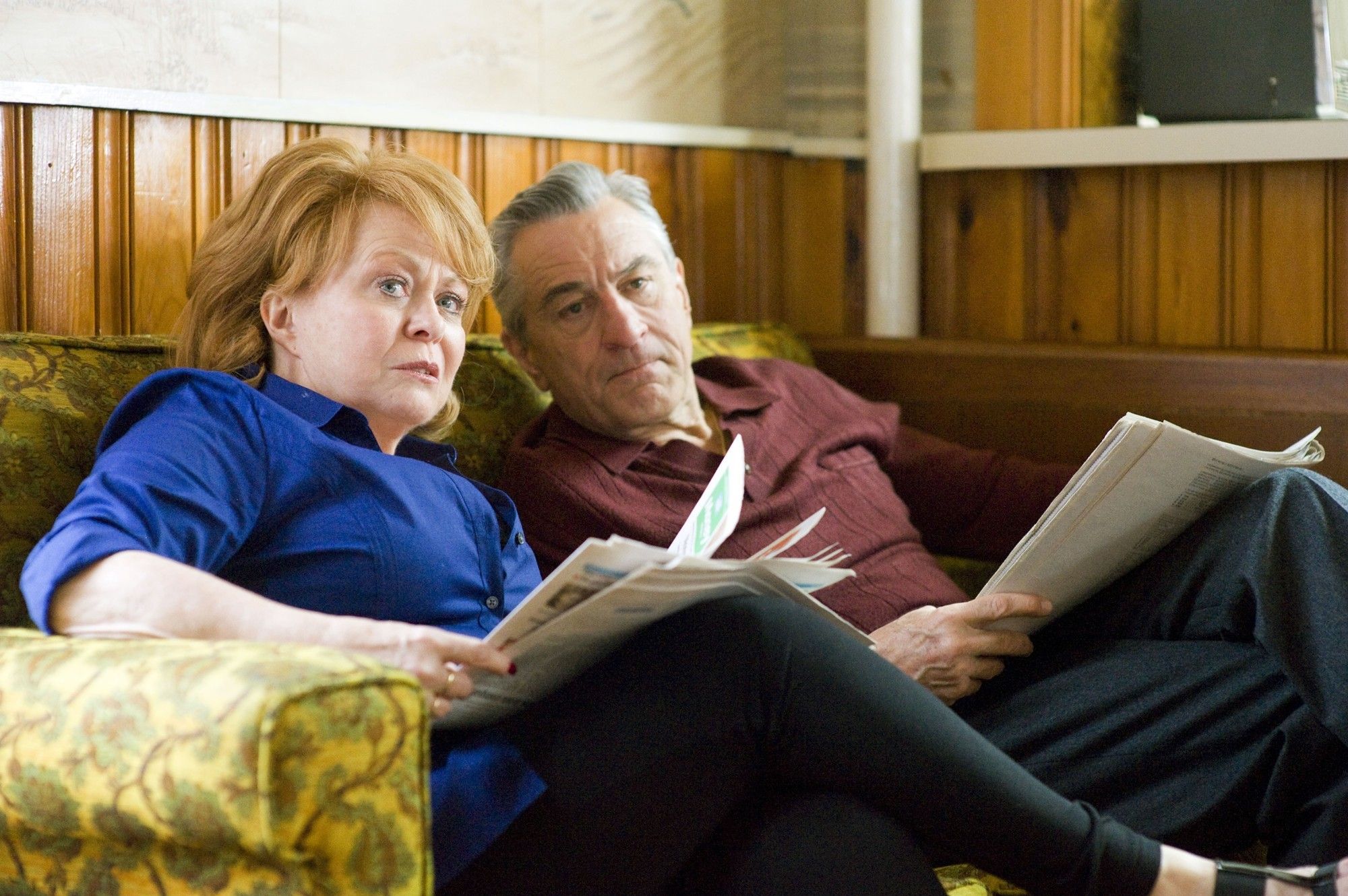 Jacki Weaver stars as Dolores Solitano and Robert De Niro stars as Pat Solitano Sr. in The Weinstein Company's Silver Linings Playbook (2013)
