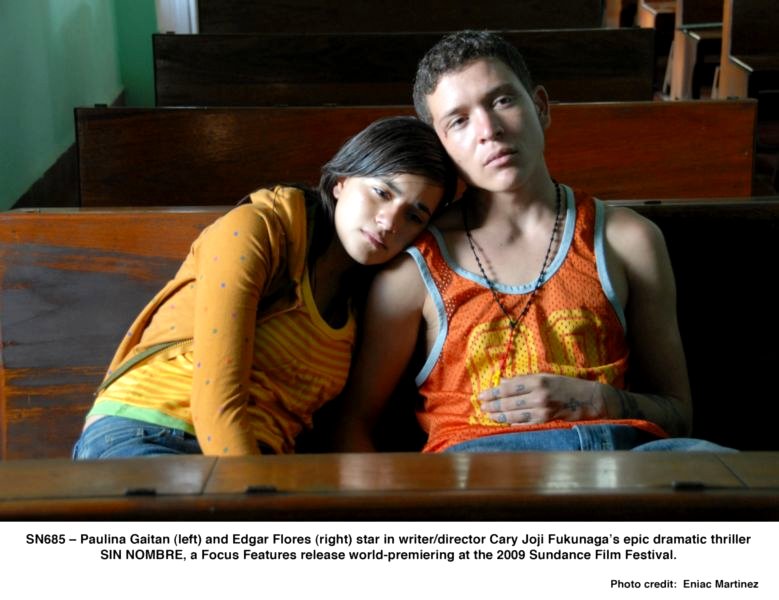 Paulina Gaitan stars as Sayra and Edgar Flores stars as Casper in Focus Features' Sin Nombre (2009). Photo credit by Eniac Martinez.