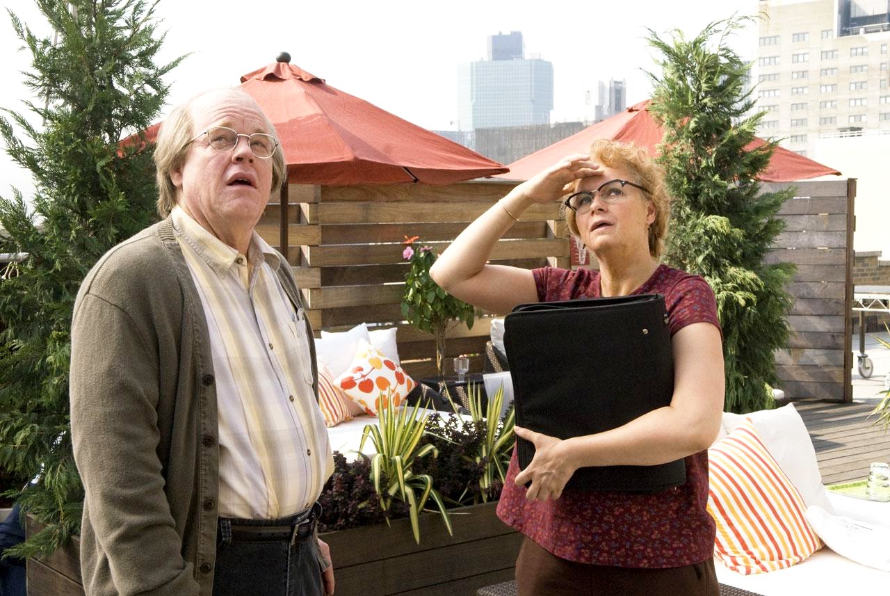 Philip Seymour Hoffman stars as Caden Cotard and Dianne Wiest stars as Ellen Bascomb / Millicent Weems in Sony Pictures Classics' Synecdoche, New York (2008)
