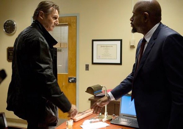 Liam Neeson stars as Bryan Mills and Forest Whitaker stars as Franck Dotzler in 20th Century Fox's Tak3n (2015)