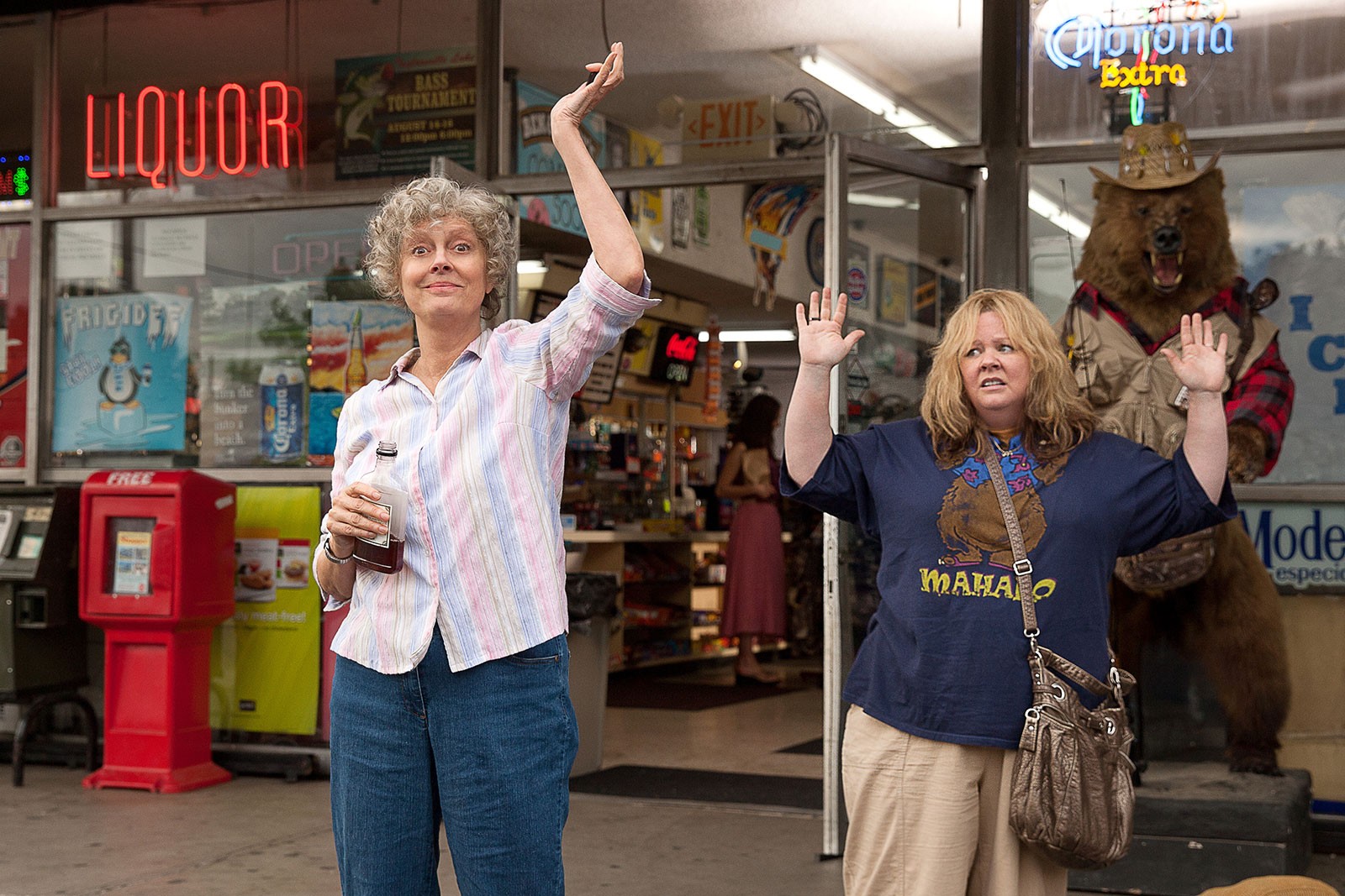Susan Sarandon stars as Pearl and Melissa McCarthy stars as Tammy in Warner Bros. Pictures' Tammy (2014). Photo credit by Saeed Adyani.