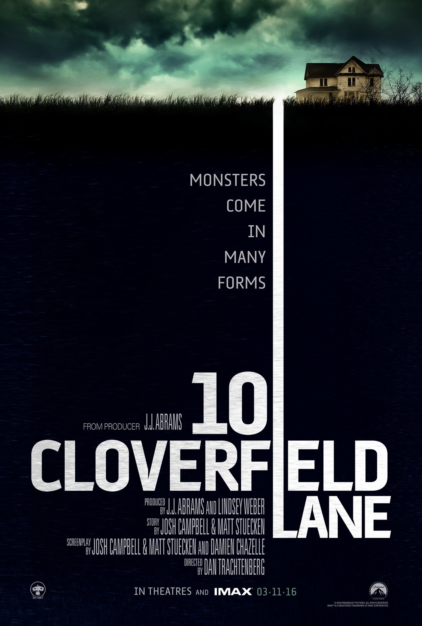 Poster of Paramount Pictures' 10 Cloverfield Lane (2016)