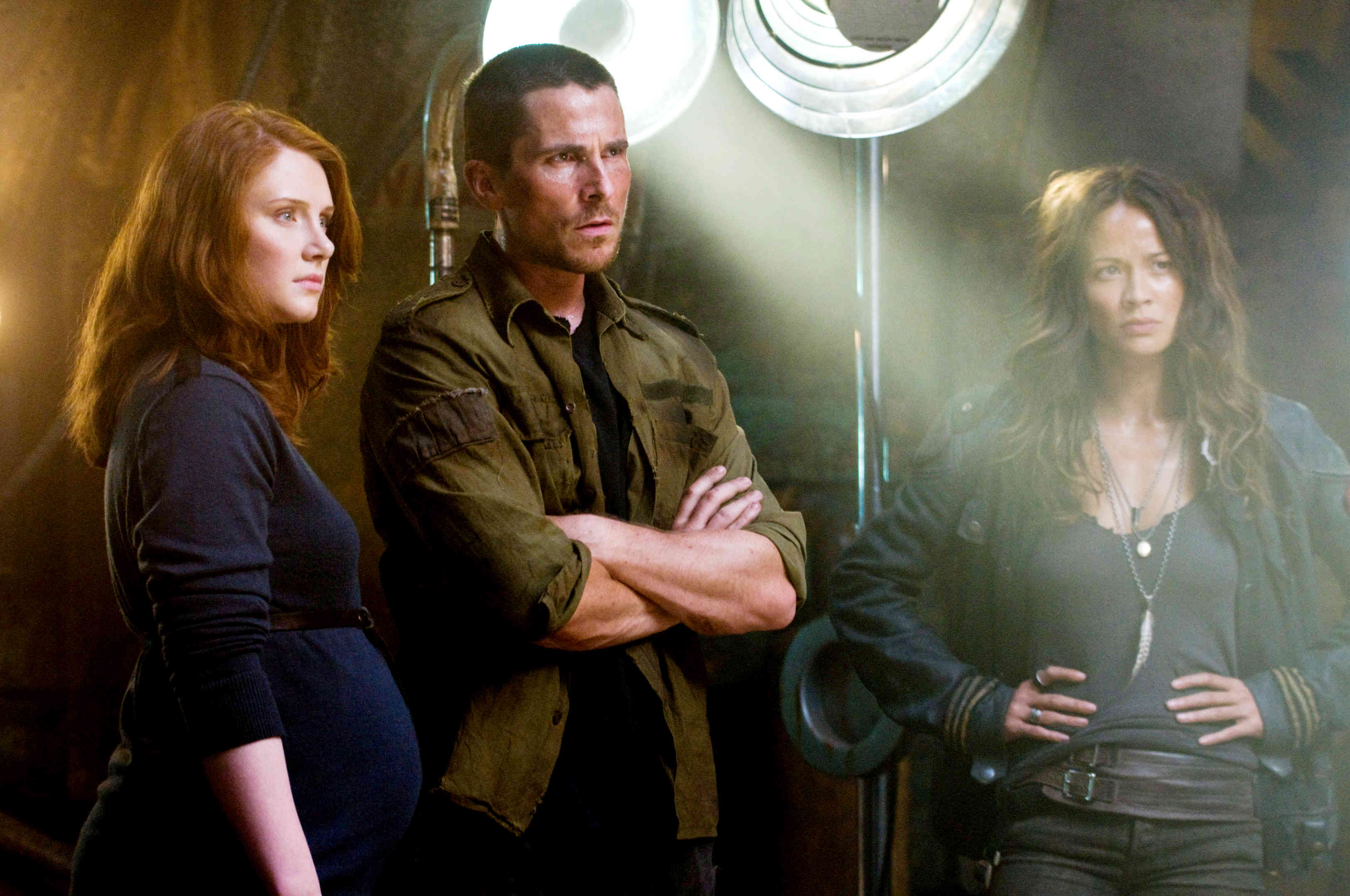 Bryce Dallas Howard, Christian Bale and Moon Bloodgood in Warner Bros. Pictures' Terminator Salvation (2009)