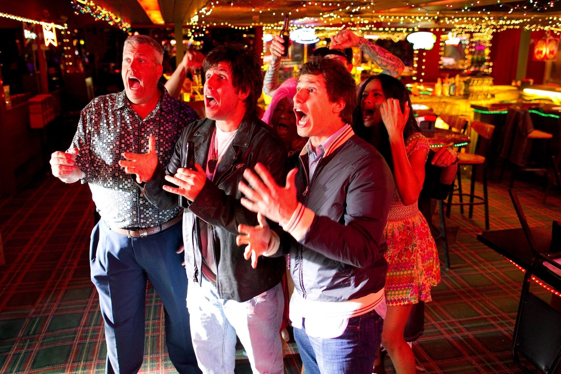 Rex Ryan, Adam Sandler and Andy Samberg in Columbia Pictures' That's My Boy (2012). Photo credit by Tracy Bennett.