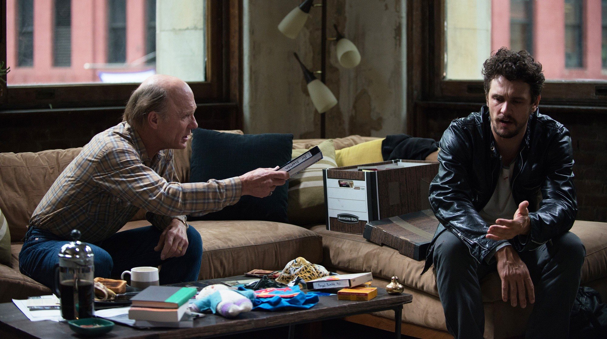 Ed Harris stars as Neil Elliott and James Franco stars as Stephen Elliott in A24's The Adderall Diaries (2015)