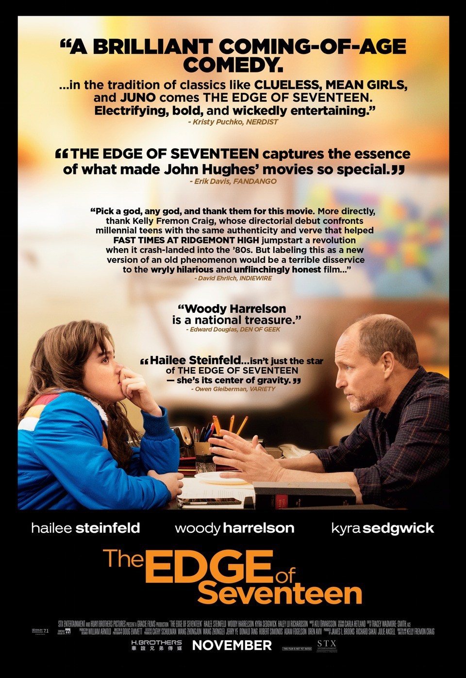Poster of STX Entertainment's The Edge of Seventeen (2016)