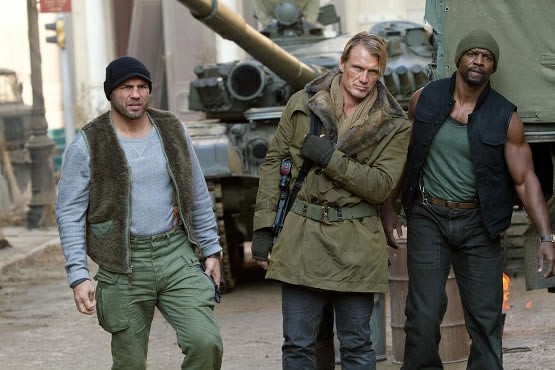 Randy Couture, Dolph Lundgren and Terry Crews in Lionsgate Films' The Expendables 2 (2012)