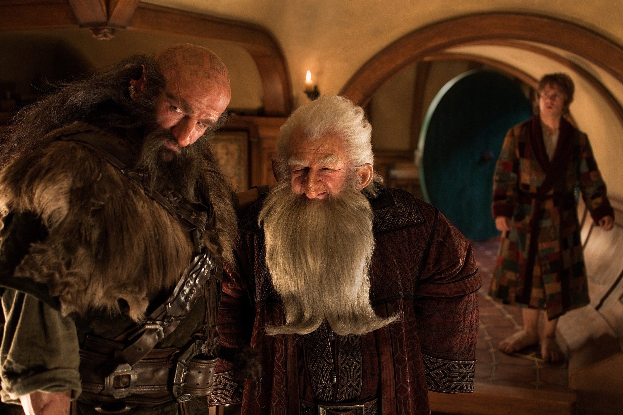 Graham McTavish, Ken Stott and Martin Freeman in Warner Bros. Pictures' The Hobbit: An Unexpected Journey (2012)