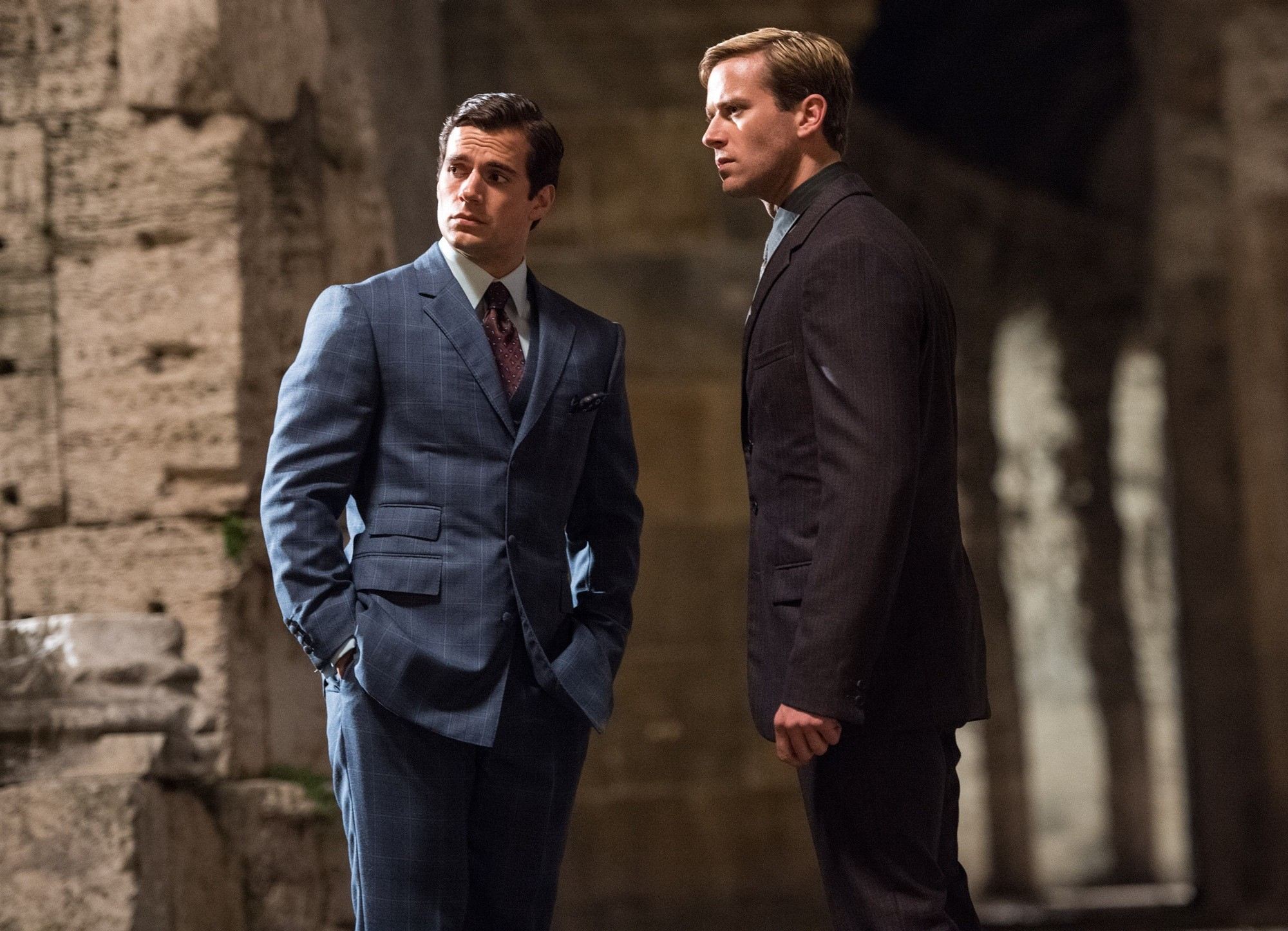 Henry Cavill stars as Napoleon Solo and Armie Hammer stars as Illya Kuryakin in Warner Bros. Pictures' The Man from U.N.C.L.E. (2015)