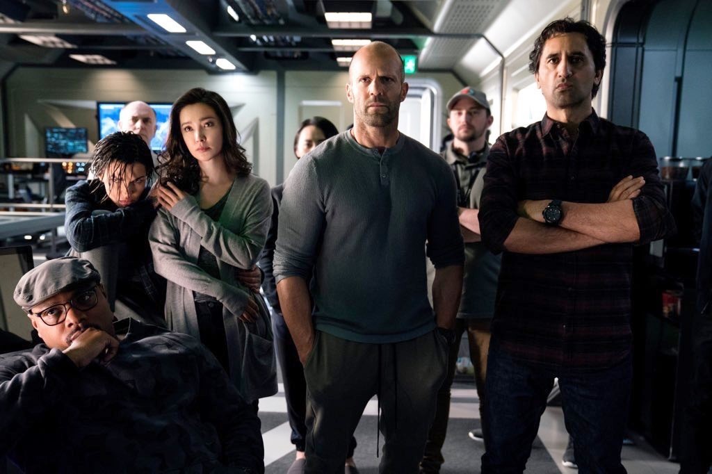 Page Kennedy, Ruby Rose, Li Bingbing, Jason Statham and Cliff Curtis in Warner Bros. Pictures' The Meg (2018)