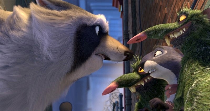 Raccoon and Surly from Open Road Films' The Nut Job (2014)